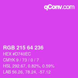 Color code: RGB 215 64 236 | qconv.com