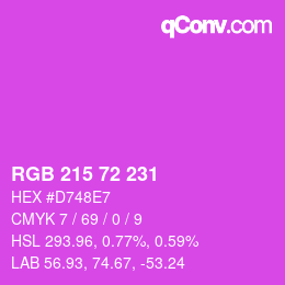 Color code: RGB 215 72 231 | qconv.com