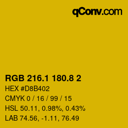 カラーコード: RGB 216.1 180.8 2 | qconv.com