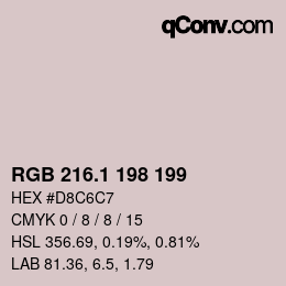 Color code: RGB 216.1 198 199 | qconv.com