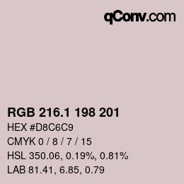 Color code: RGB 216.1 198 201 | qconv.com