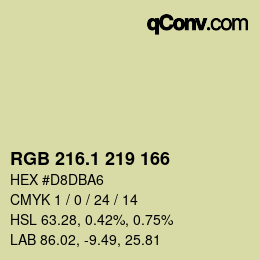 カラーコード: RGB 216.1 219 166 | qconv.com
