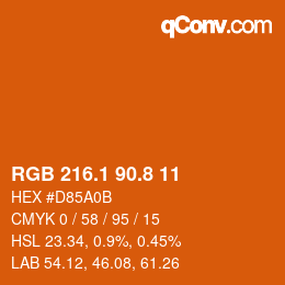 Color code: RGB 216.1 90.8 11 | qconv.com