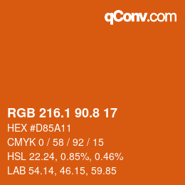 Color code: RGB 216.1 90.8 17 | qconv.com