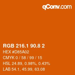 Color code: RGB 216.1 90.8 2 | qconv.com
