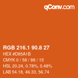 Color code: RGB 216.1 90.8 27 | qconv.com