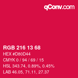 Color code: RGB 216 13 68 | qconv.com