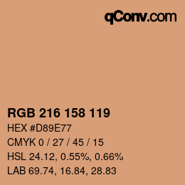 Color code: RGB 216 158 119 | qconv.com