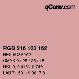 Farbcode: RGB 216 162 162 | qconv.com