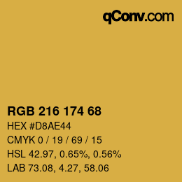 Color code: RGB 216 174 68 | qconv.com