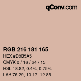 Color code: RGB 216 181 165 | qconv.com