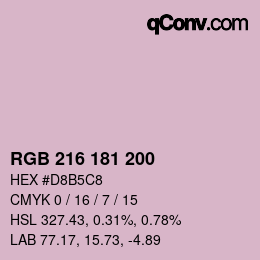 Color code: RGB 216 181 200 | qconv.com