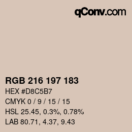 Farbcode: RGB 216 197 183 | qconv.com