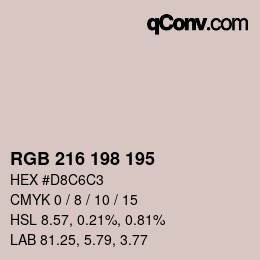 Code couleur: RGB 216 198 195 | qconv.com
