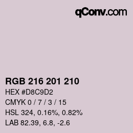 Farbcode: RGB 216 201 210 | qconv.com