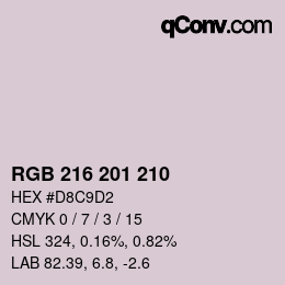 Farbcode: RGB 216 201 210 | qconv.com