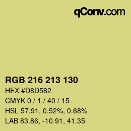 Color code: RGB 216 213 130 | qconv.com