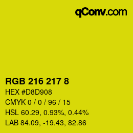 Color code: RGB 216 217 8 | qconv.com