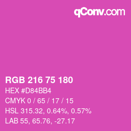 Color code: RGB 216 75 180 | qconv.com