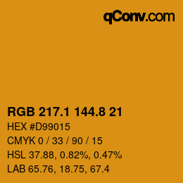 Color code: RGB 217.1 144.8 21 | qconv.com