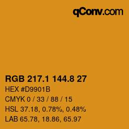 Color code: RGB 217.1 144.8 27 | qconv.com