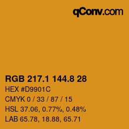 Color code: RGB 217.1 144.8 28 | qconv.com