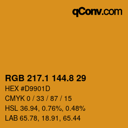 Color code: RGB 217.1 144.8 29 | qconv.com