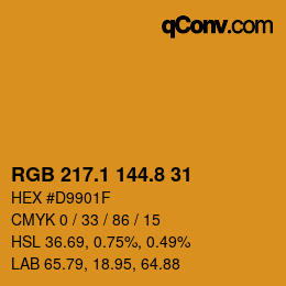 Color code: RGB 217.1 144.8 31 | qconv.com
