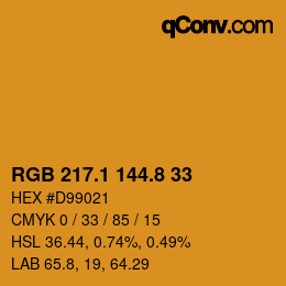 Color code: RGB 217.1 144.8 33 | qconv.com