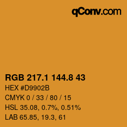 Color code: RGB 217.1 144.8 43 | qconv.com