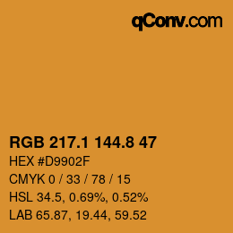 Color code: RGB 217.1 144.8 47 | qconv.com