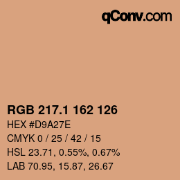 Color code: RGB 217.1 162 126 | qconv.com