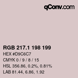 カラーコード: RGB 217.1 198 199 | qconv.com