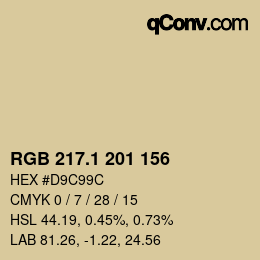 カラーコード: RGB 217.1 201 156 | qconv.com