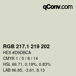 カラーコード: RGB 217.1 219 202 | qconv.com