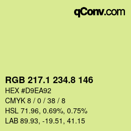 Color code: RGB 217.1 234.8 146 | qconv.com
