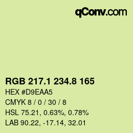 Color code: RGB 217.1 234.8 165 | qconv.com