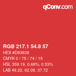 Color code: RGB 217.1 54.8 57 | qconv.com