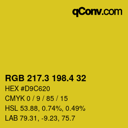 カラーコード: RGB 217.3 198.4 32 | qconv.com