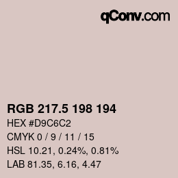 Code couleur: RGB 217.5 198 194 | qconv.com