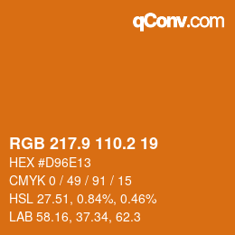 Color code: RGB 217.9 110.2 19 | qconv.com