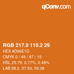 Color code: RGB 217.9 110.2 29 | qconv.com