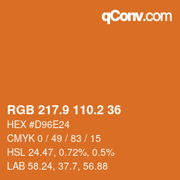 Color code: RGB 217.9 110.2 36 | qconv.com