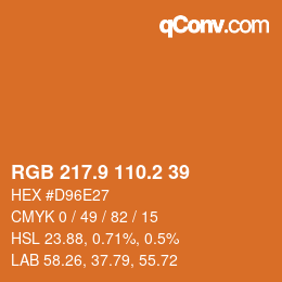 Color code: RGB 217.9 110.2 39 | qconv.com