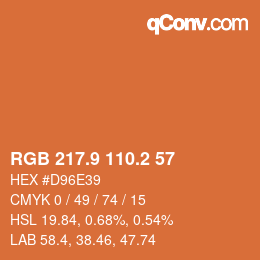 Color code: RGB 217.9 110.2 57 | qconv.com