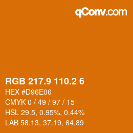 カラーコード: RGB 217.9 110.2 6 | qconv.com