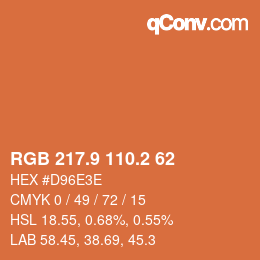 Color code: RGB 217.9 110.2 62 | qconv.com