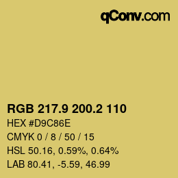 カラーコード: RGB 217.9 200.2 110 | qconv.com
