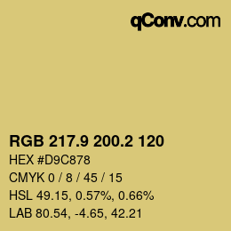 Farbcode: RGB 217.9 200.2 120 | qconv.com