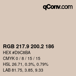 Color code: RGB 217.9 200.2 186 | qconv.com